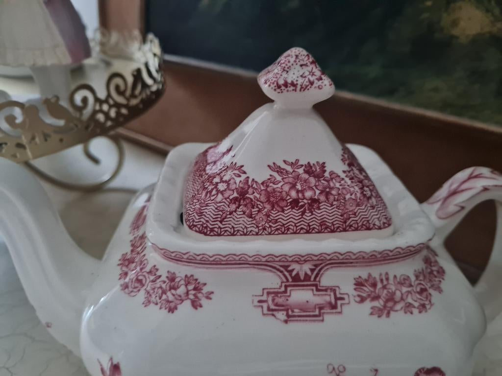 Antieke theepot merk Mason's decor Manchu, Ophalen of Verzenden