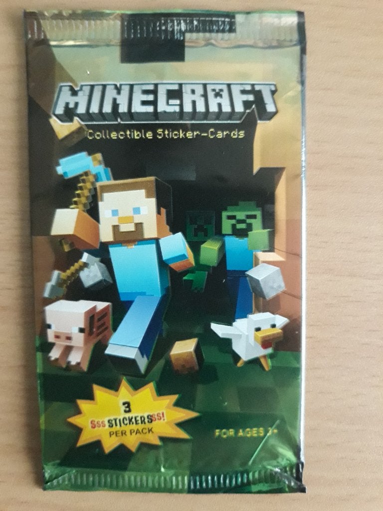 Vintage Minecraft packs uit 2015, 2021, 2022, Ophalen of Verzenden, Zo goed als nieuw, Meerdere stickers