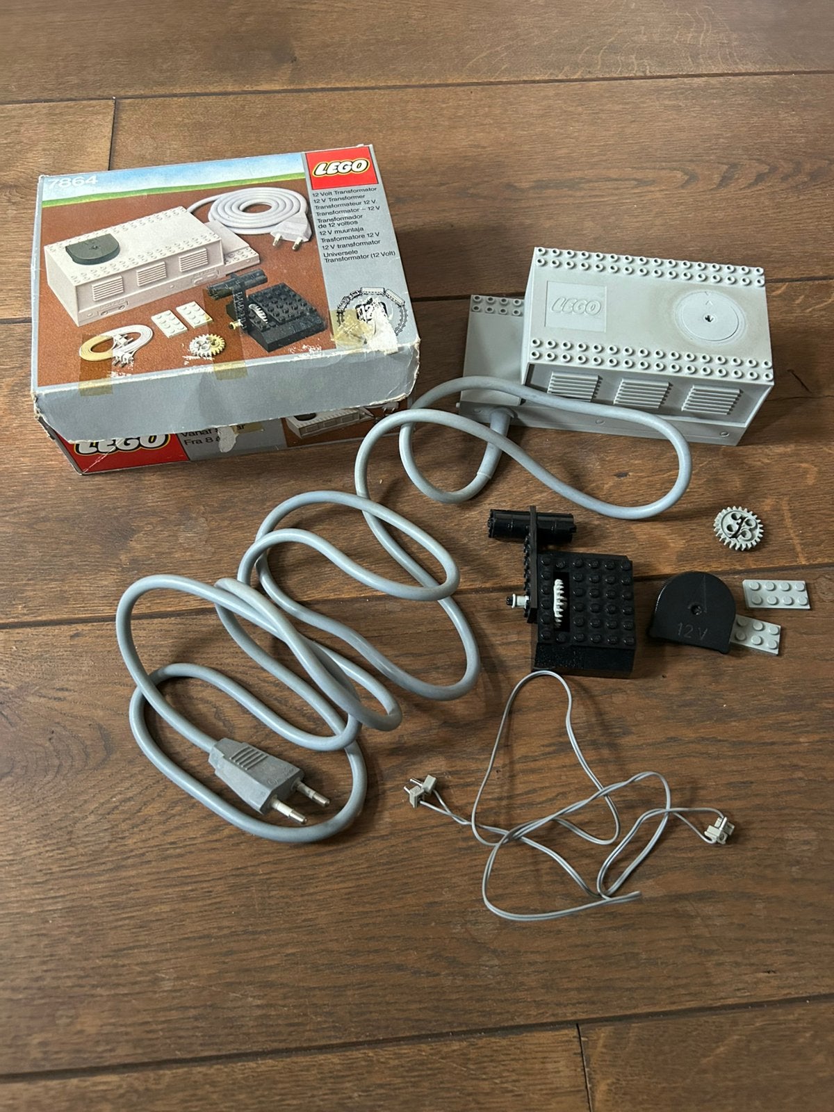 LEGO 12V trein trafo 7864 transformator met doos, getest, Gebruikt, Compleet, Overige thema's, Lego