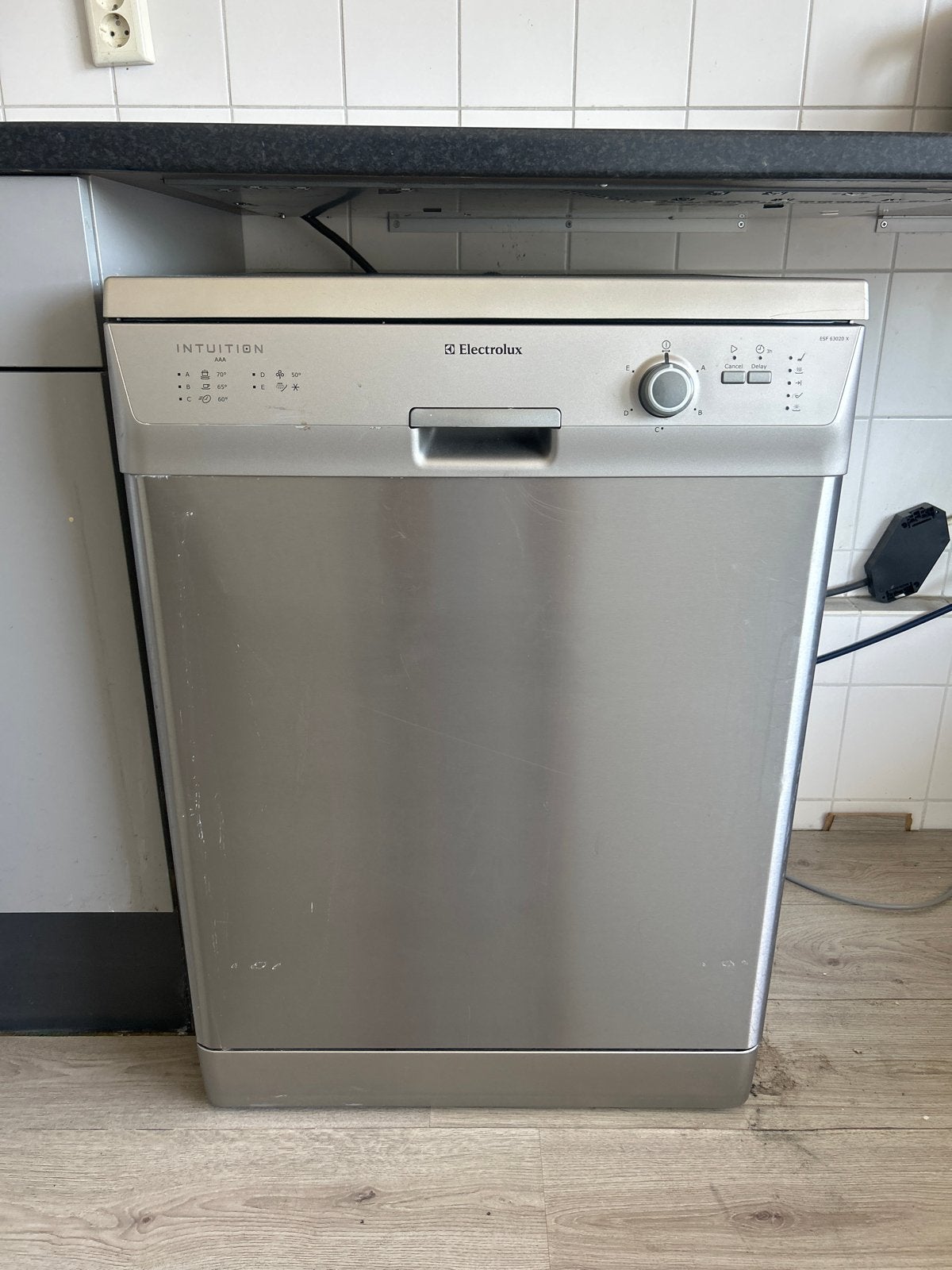 Electrolux Intuition Vrijstaande Vaatwasser Zilver, Witgoed en Apparatuur, Vaatwasmachines, Ophalen, Gebruikt, 60 cm of meer, Eco programma
