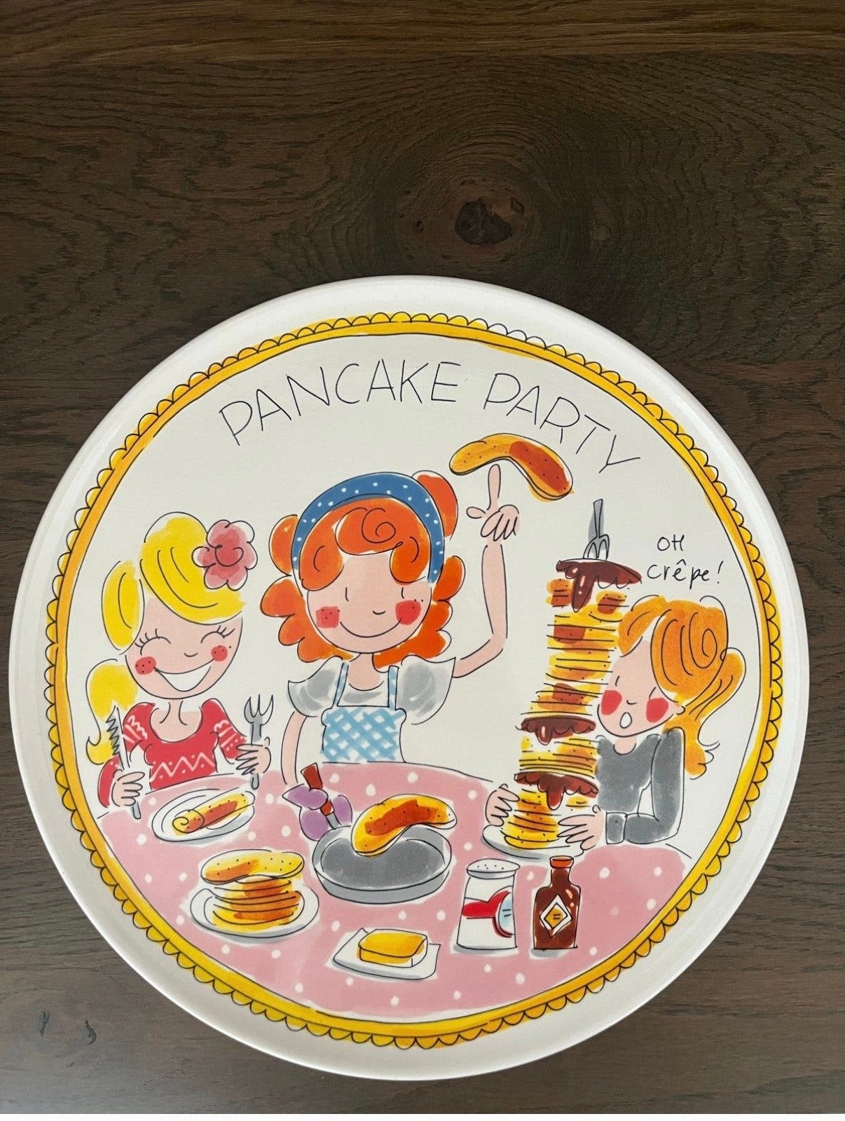 Pannekoekenbord Blond Amsterdam, Keramiek, Nieuw, Ophalen of Verzenden, Schaal of Schalen