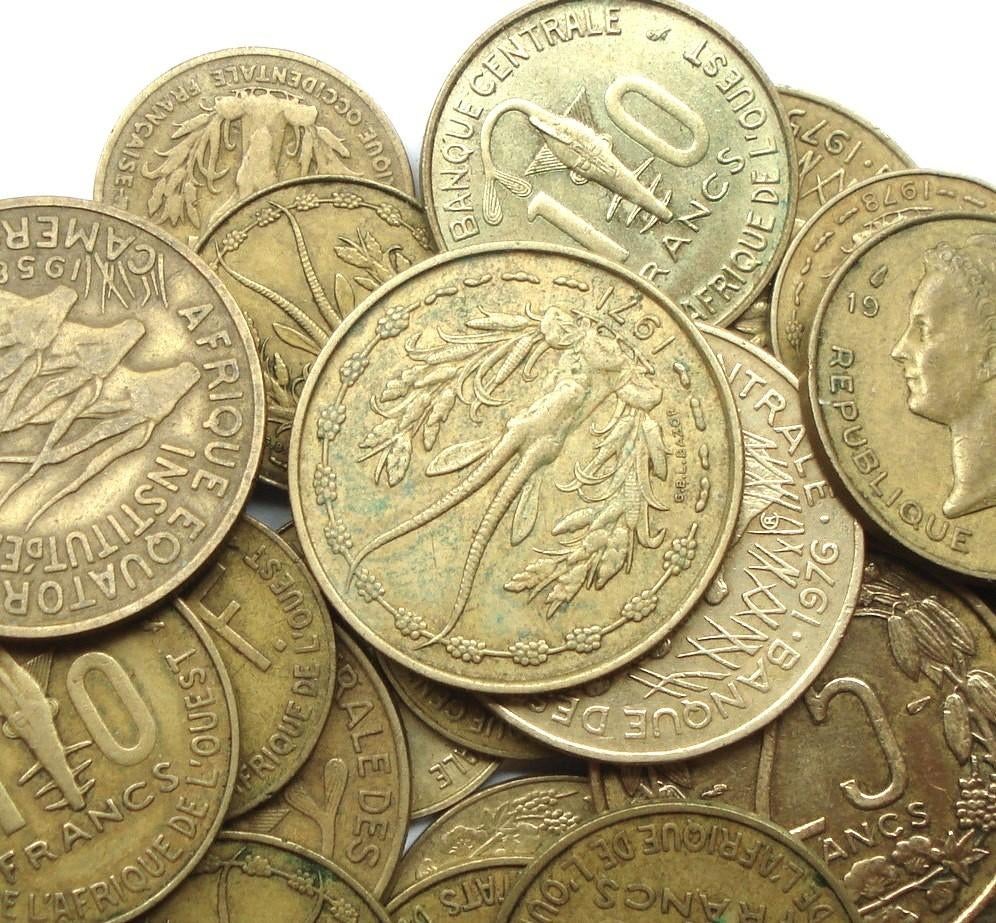 Franse Koloniën lot met 40 verschillende munten, Postzegels en Munten, Munten | Afrika, Overige landen, Ophalen of Verzenden