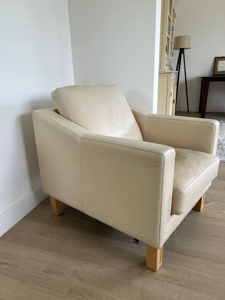 Twee mooie leren fauteuils van Leolux, Ophalen, Zo goed als nieuw, 50 tot 75 cm, Leer