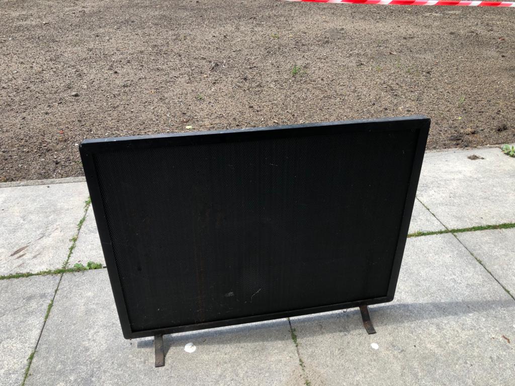 Haardscherm - Zwart metalen vonkenscherm, Huis en Inrichting, Ophalen, Gebruikt, Overige soorten
