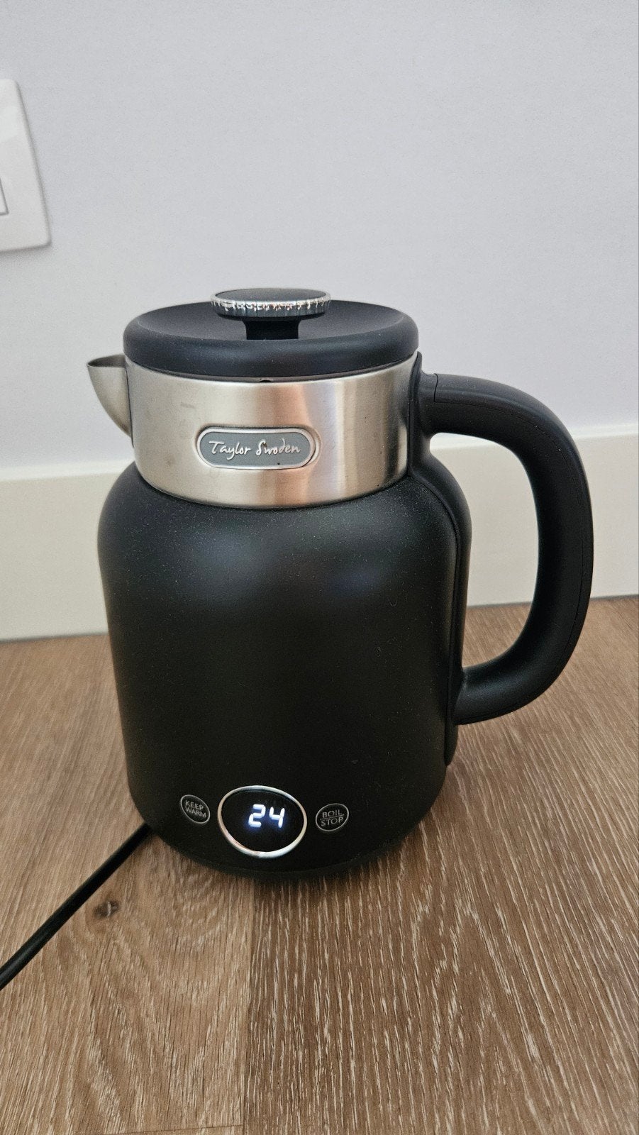 Z.g.a.n. Waterkoker met warmhoudfunctie - Taylor Swoden, 1 tot 2 liter, Ophalen of Verzenden, Zo goed als nieuw, Draadloos