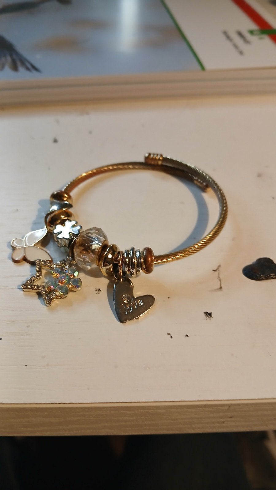Pandora-stijl armband met 3 bedels, Gebruikt, Pandora, Ophalen of Verzenden, 2 of 3 bedels