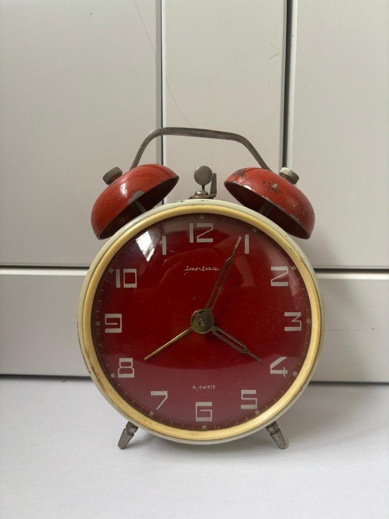 Vintage Jantar 4 Jewels mechanische wekker USSR, Ophalen of Verzenden, Huis en Inrichting