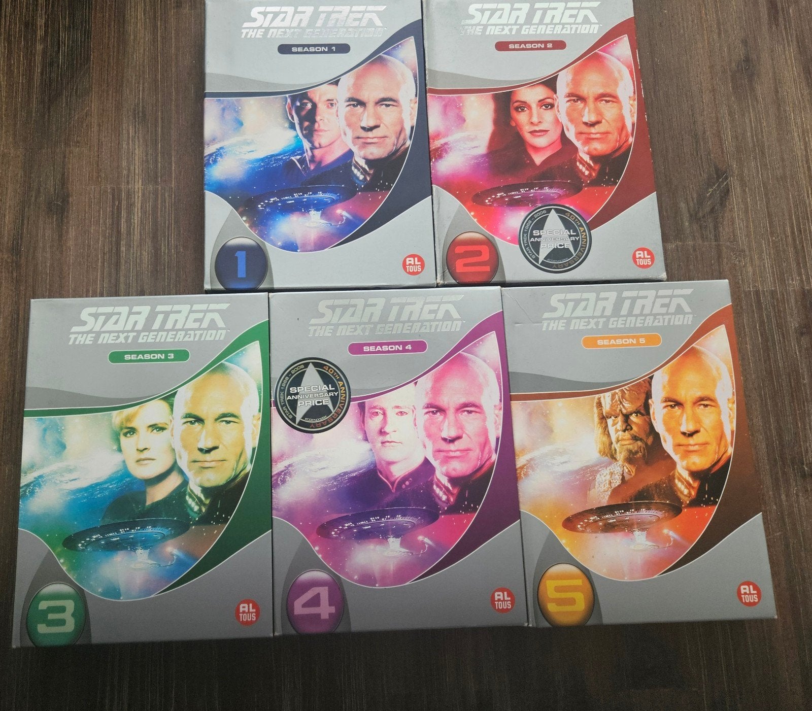 Star Trek: The Next Generation Seizoen 1 t/m 5 DVD Boxset, Cd's en Dvd's, Engels, Ophalen of Verzenden, Zo goed als nieuw, Seizoen 1