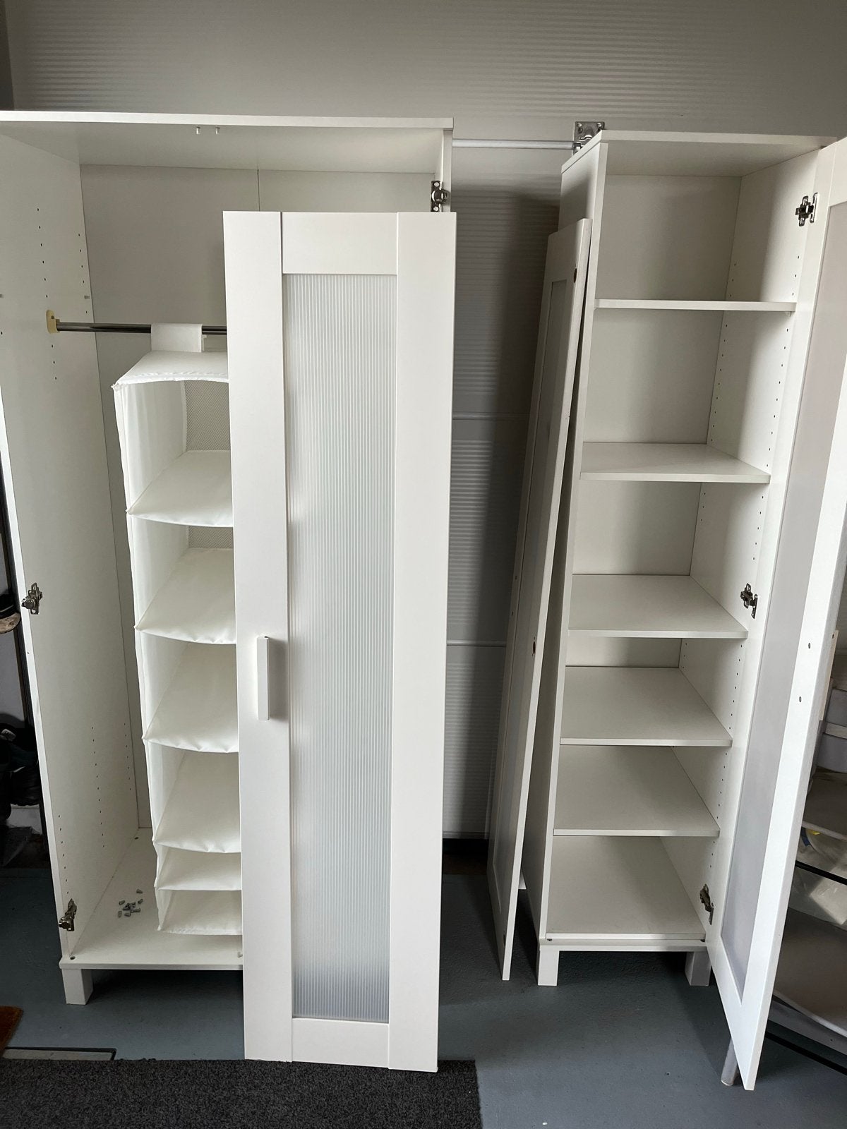 Ikea Witte kinder kledingkasten met hang- en legruimte, Ophalen, Gebruikt, 100 tot 150 cm, 200 cm of meer