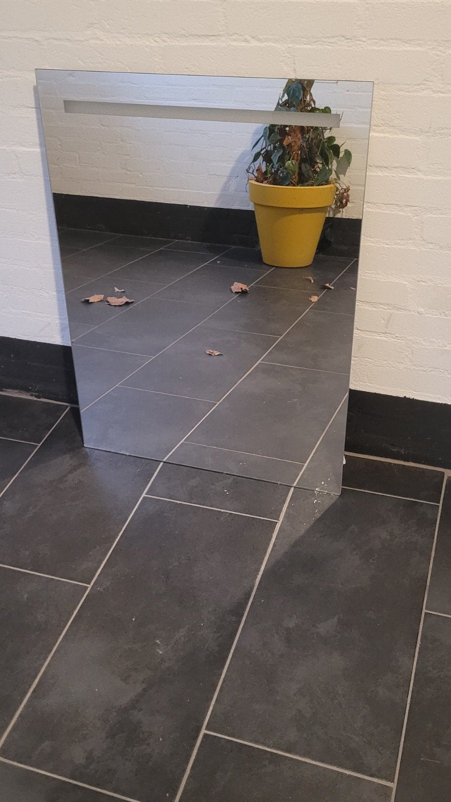 badkamer spiegel met lamp, Ophalen, Zo goed als nieuw, Minder dan 100 cm, Rechthoekig