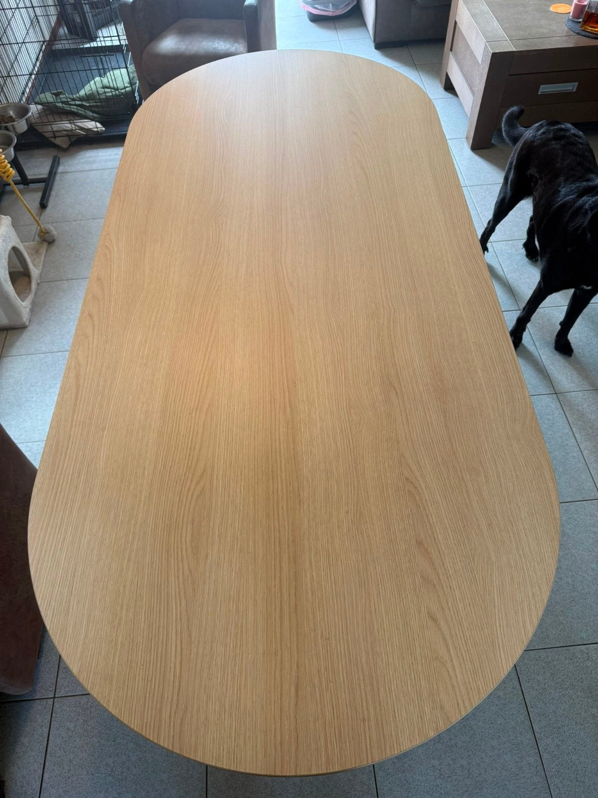 Heel mooie ovale eettafel, Ophalen, 200 cm of meer, 50 tot 100 cm, Zo goed als nieuw