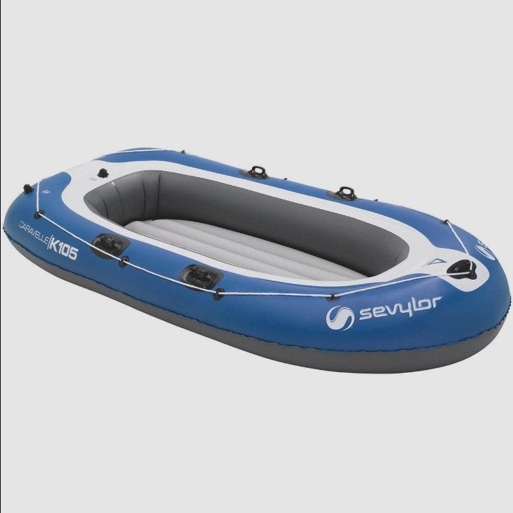 Sevylor Caravelle K105 opblaasbare boot met peddels, Watersport en Boten, Ophalen, Zo goed als nieuw, Drie personen of meer, Overige typen