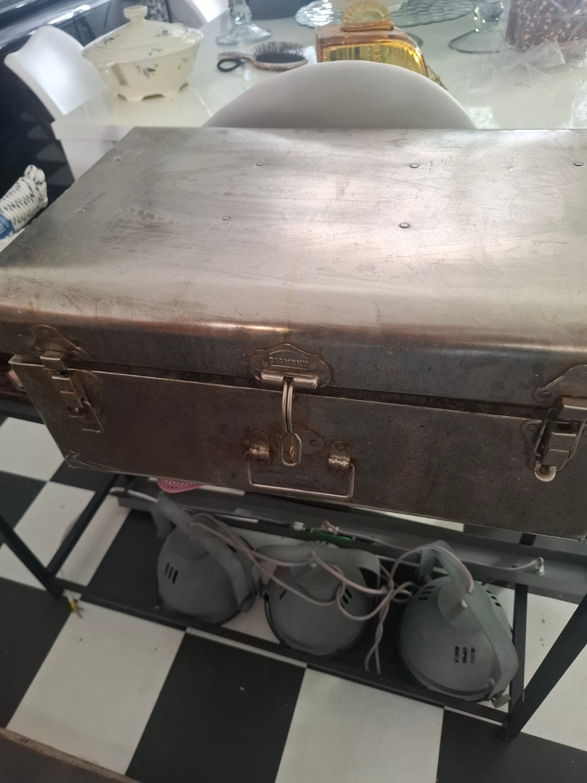 Metalen kist, Ophalen, Zo goed als nieuw, 50 tot 100 cm, Minder dan 50 cm