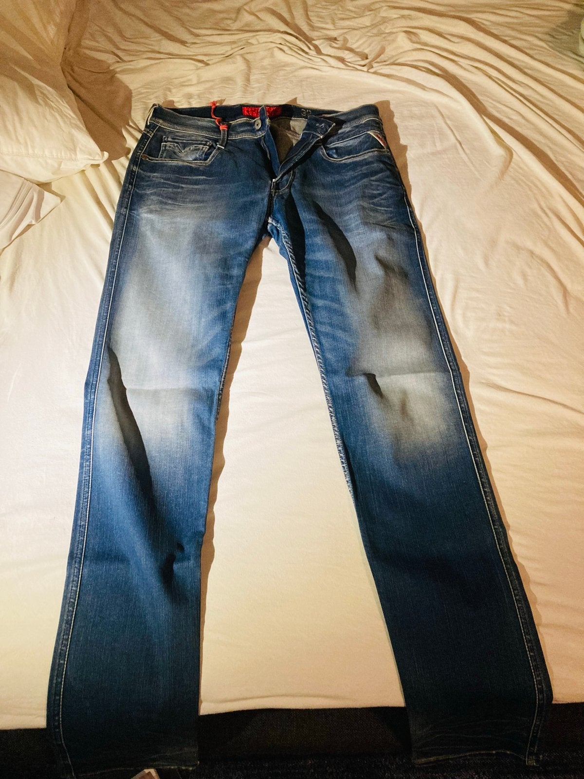 Replay Anbass Hyperflex Jeans - Nieuw met kaartjes, Ophalen of Verzenden, Nieuw, Blauw, W32 (confectie 46) of kleiner