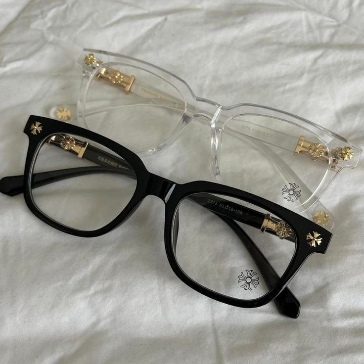 Chrome Hearts Bril - Zwart/Doorzichtig met gouden details, Sieraden, Tassen en Uiterlijk, Zonnebrillen en Brillen | Heren, Overige merken