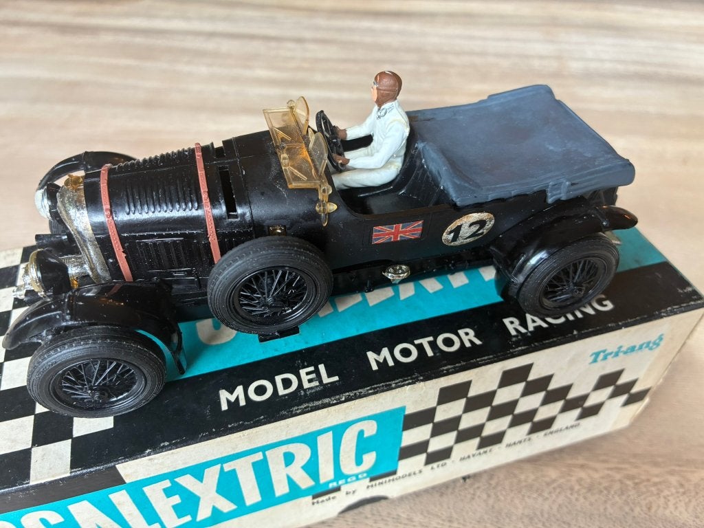Vintage 1/32 Scalextric Bentley C-64 met doos, Ophalen of Verzenden, Gebruikt, Elektrisch, Overige merken