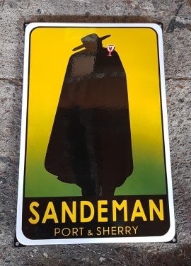Sandeman mooi zwaar emaillen reclame bord en veel andere, Reclamebord, Ophalen of Verzenden, Zo goed als nieuw, Info@americansaleshop.nl