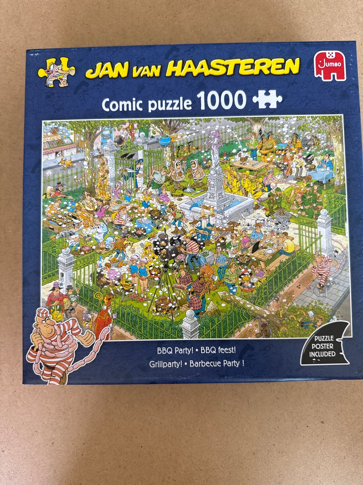 Jan van Haasteren Comic Puzzel - BBQ Party! 1000 stukjes, Verzenden, 500 t/m 1500 stukjes, Zo goed als nieuw, Legpuzzel