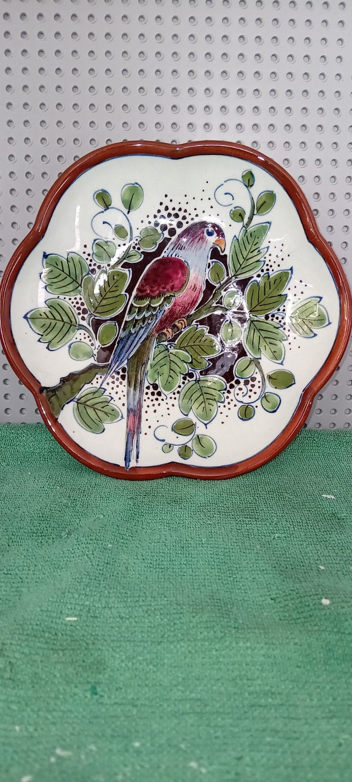 Gouda Holland. Mooi plateel bordje met vogel polychrome, Antiek en Kunst, Ophalen of Verzenden
