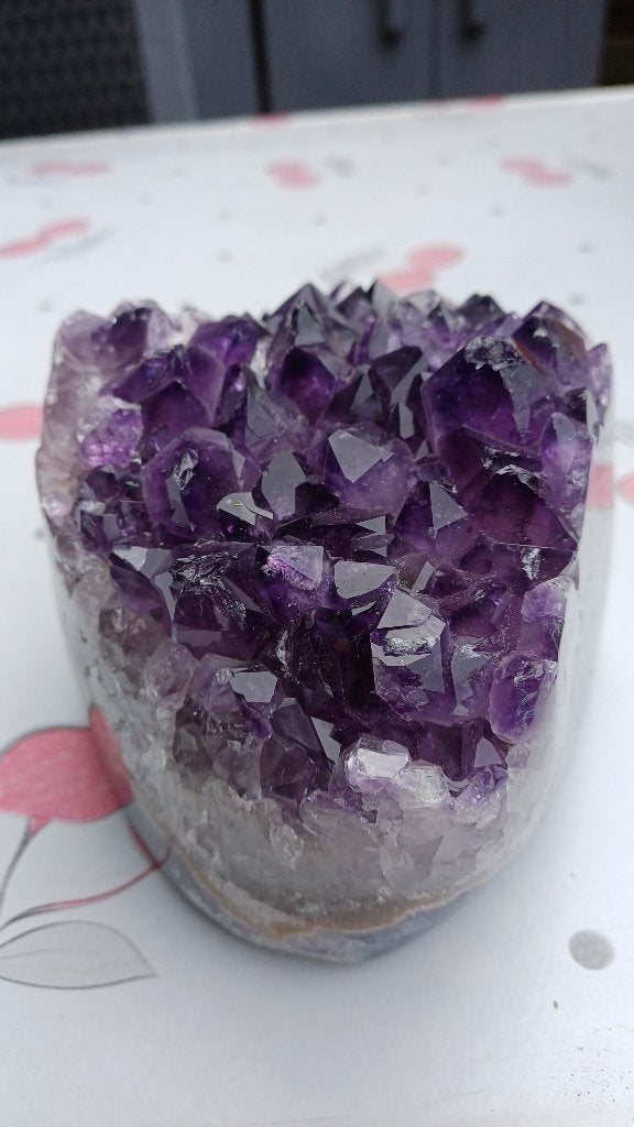 202601 Diep paarse Amethyst. #collectie #verzameling, Ophalen of Verzenden, Mineraal