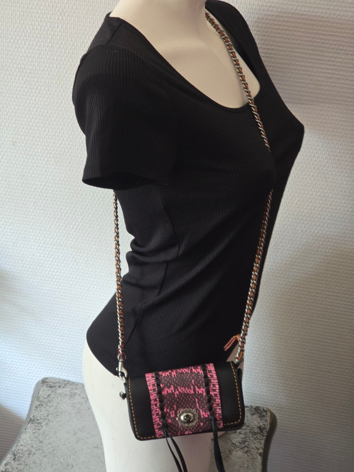 Coach 1941 Dinkier with Whipstitch Snakeskin, Ophalen of Verzenden, Zo goed als nieuw, Overige kleuren, Schoudertasje