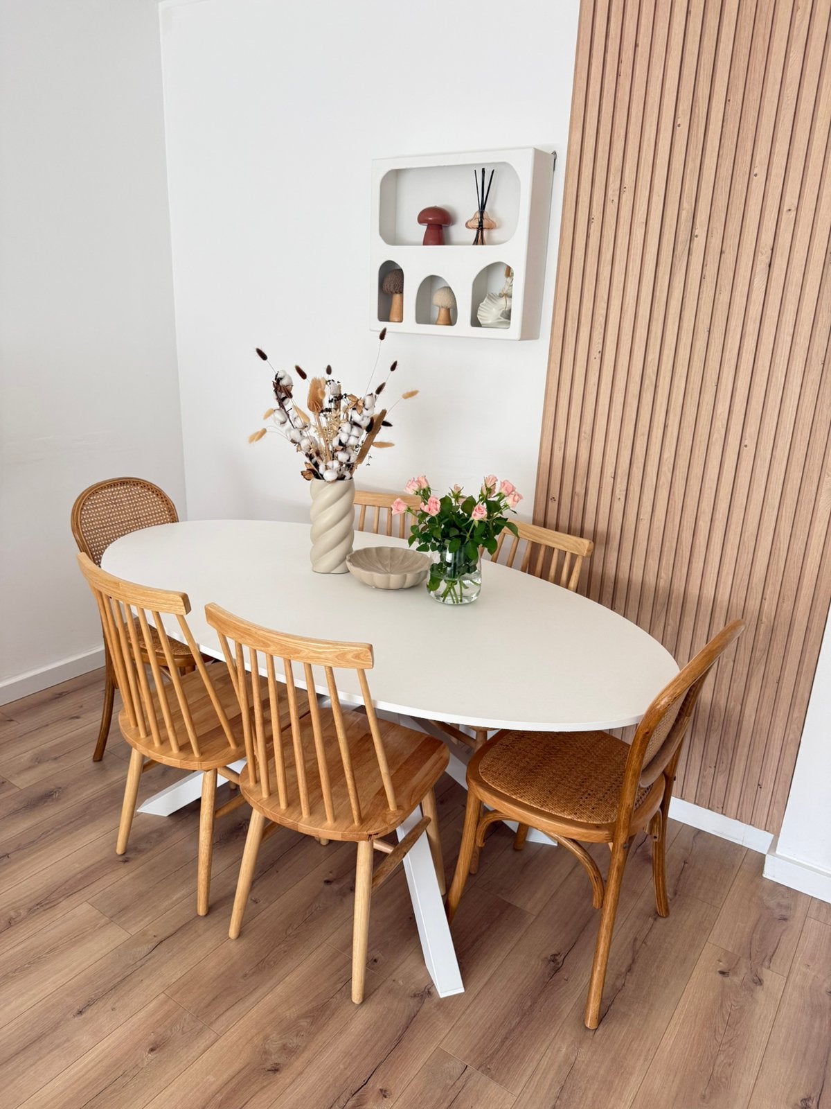 Eettafel stoelen hout 6x, Ophalen, Zo goed als nieuw, Twee