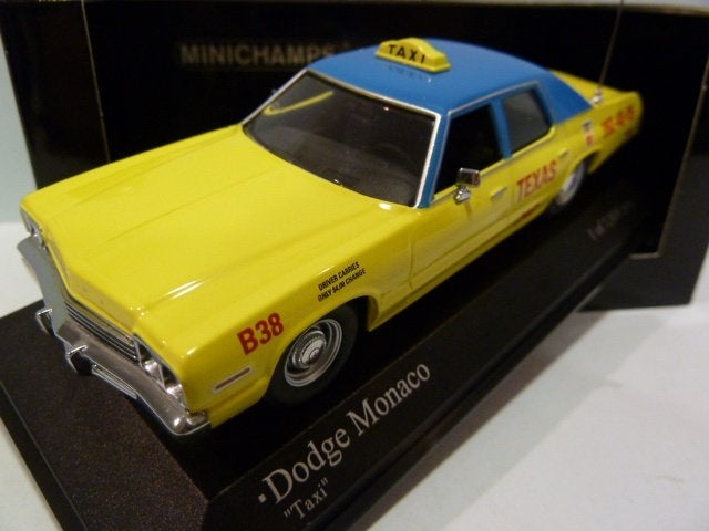Minichamps Dodge Monaco Texas Taxi 1974 1:43 400144795, Ophalen of Verzenden, Nieuw, Auto, MiniChamps