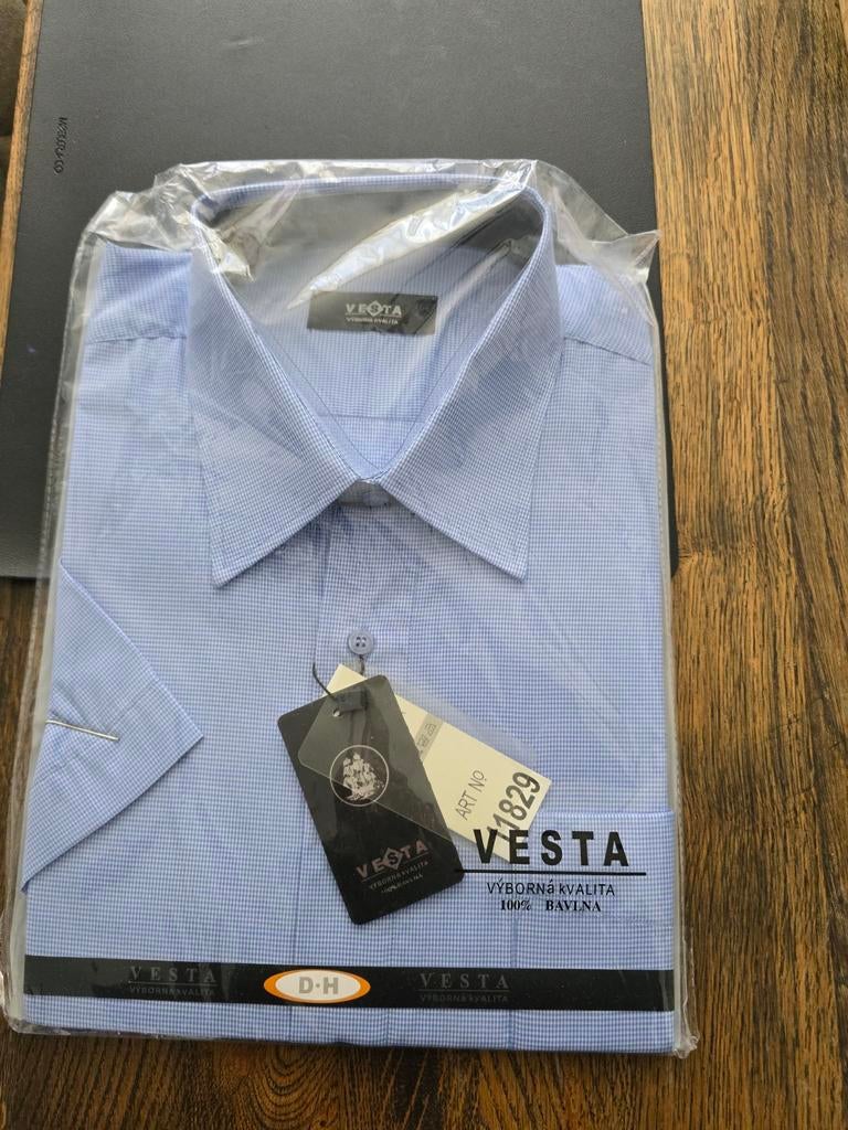 Nieuwe Vesta heren blouse - Maat 42, Blauw, Nieuw, Ophalen of Verzenden, Vesta