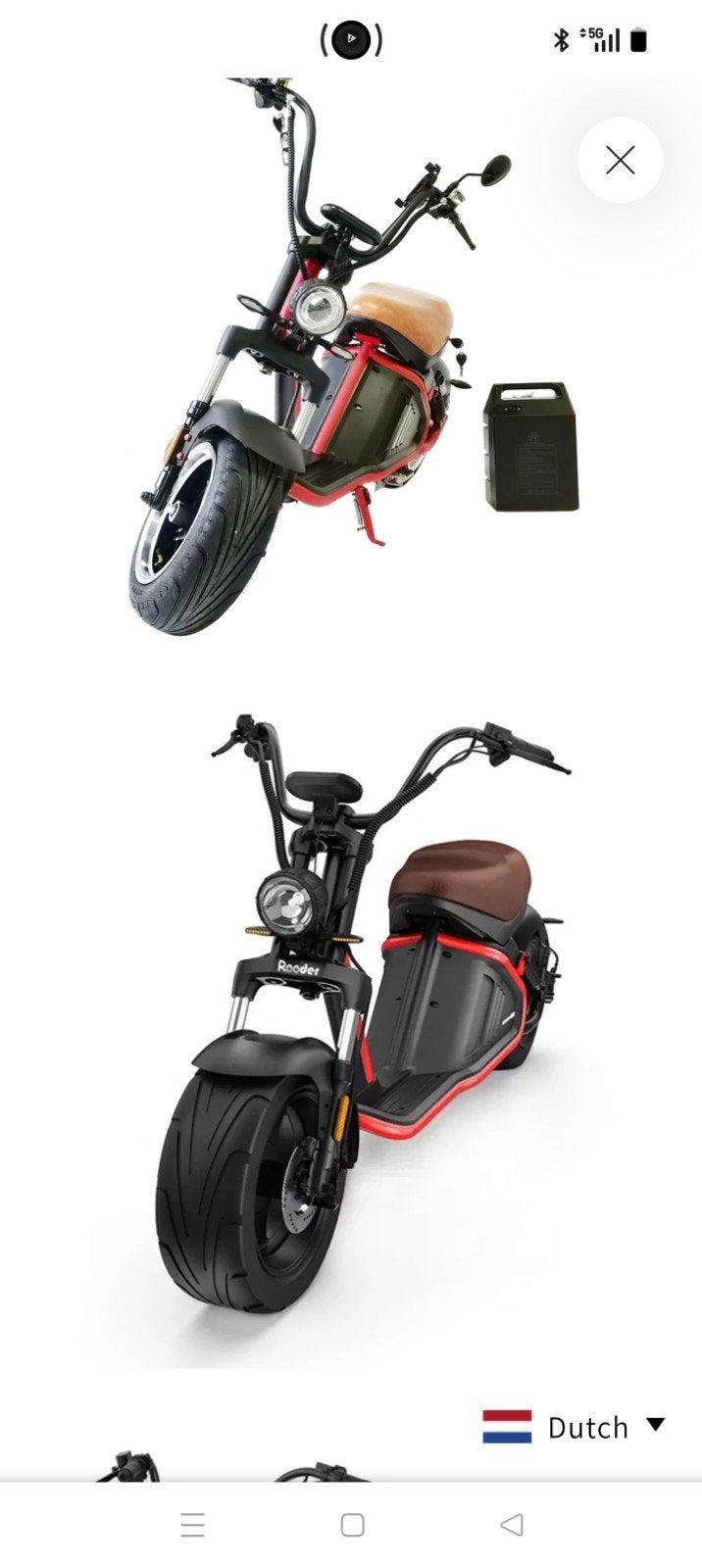 Rooder Mangosteen Alligator M2 Elektrische Scooter E-step, Ophalen, Nieuw, Rooder, Maximaal 25 km/u