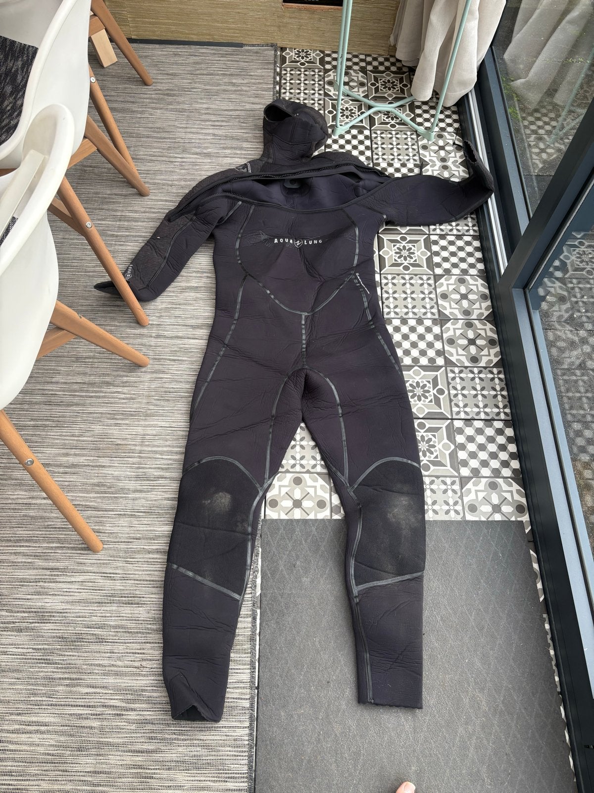Aqualung Semidroogpak 2XL, Ophalen of Verzenden, Gebruikt, Dame of Heer, Wetsuit