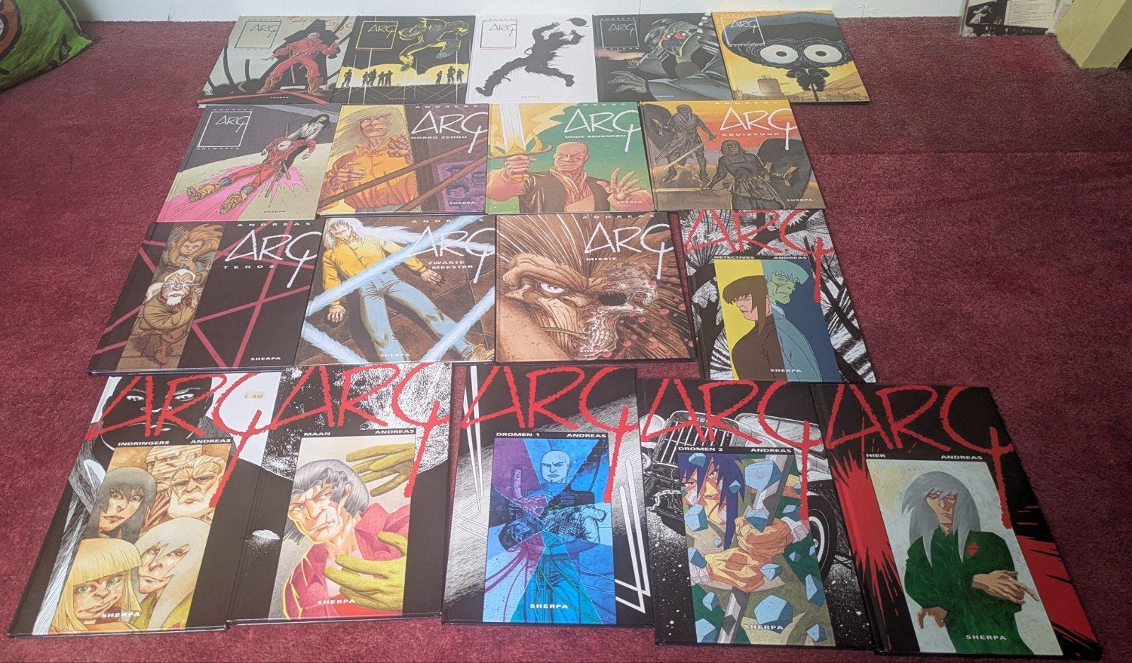Arq HC 1 t/m 18 1e druk - Complete serie Andreas Sherpa, Complete serie of reeks, Ophalen of Verzenden, Zo goed als nieuw, Andreas