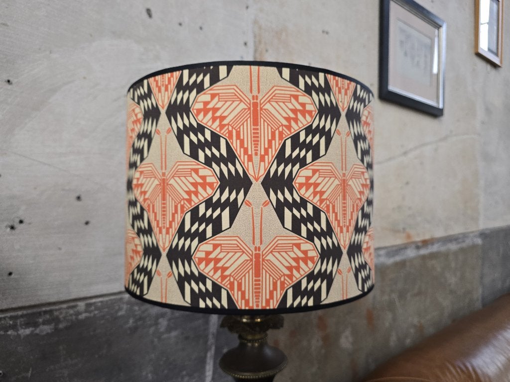 Antieke Lamp Oranje Porselein | Vintage Tafel Lamp Art Deco, Antiek en Kunst, Ophalen of Verzenden