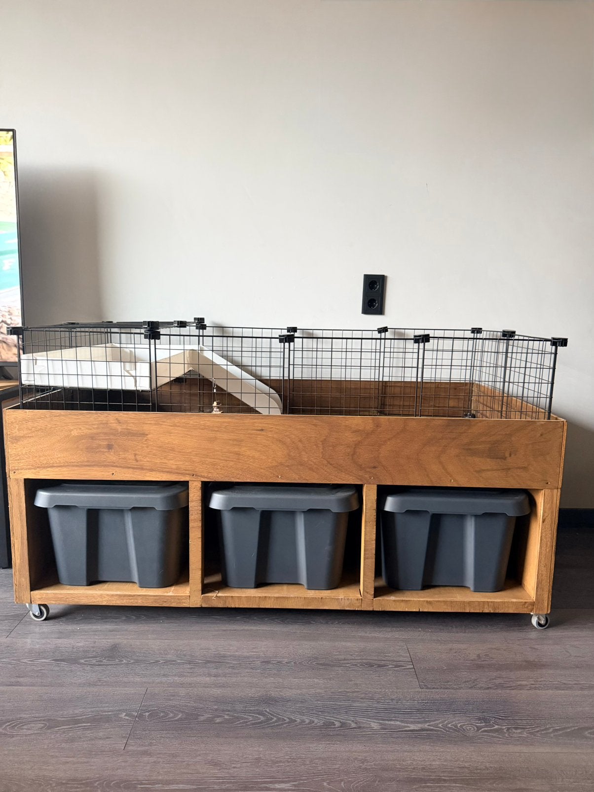 Cavia hok met verdieping. 1.52 x 80 x 85, Ophalen, 110 cm of meer, 60 tot 90 cm, Zo goed als nieuw