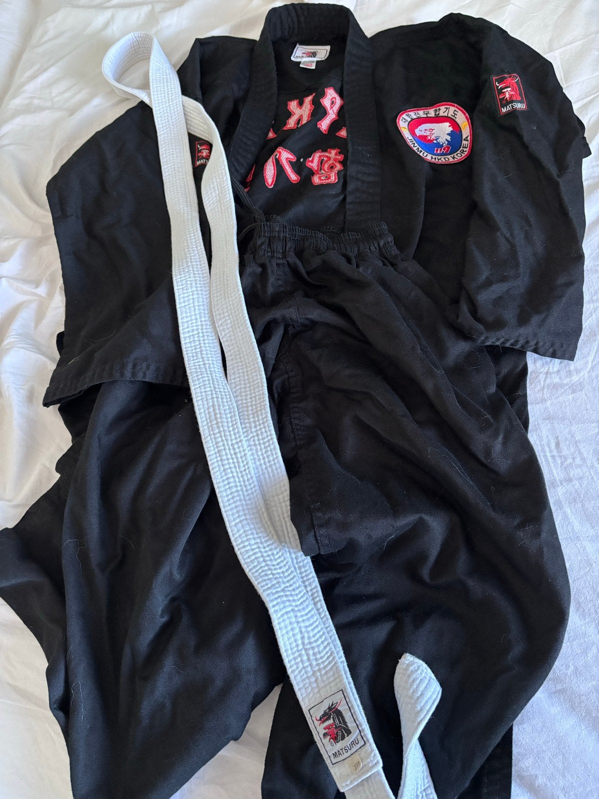 Hapkido pak met witte band - Maat 160/170, Gebruikt, Vechtsportpak, Maat L, Hapkido