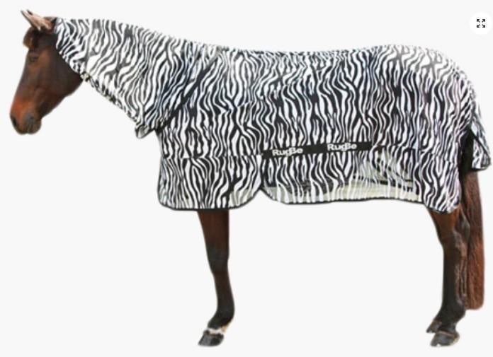 Rugbe Vliegendeken zebra incl. nekdeel, Dieren en Toebehoren, Paarden en Pony's | Dekens en Dekjes, Ophalen of Verzenden, Nieuw