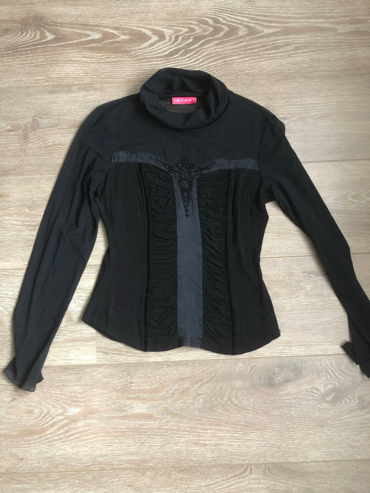 Apriori top maat 38, Kleding | Dames, Tops, Gedragen, Maat 38/40 (M), Zwart, Lange mouw, Ophalen of Verzenden
