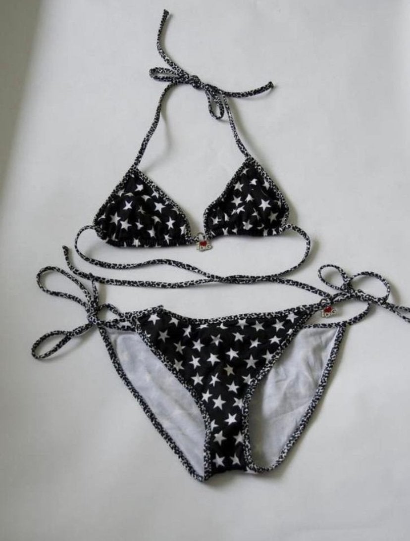 D&G Bikini Sterren zwart wit ZGAN, Kleding | Dames, Ophalen of Verzenden, Zo goed als nieuw, Zwart, Bikini