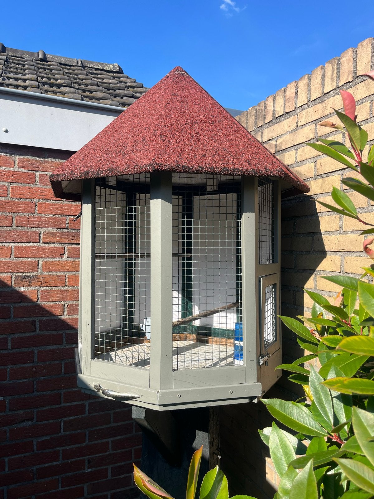 Vogelkooi voor buiten, Dieren en Toebehoren, Vogels | Hokken en Kooien, Ophalen, Zo goed als nieuw, Hout, Vogelkooi