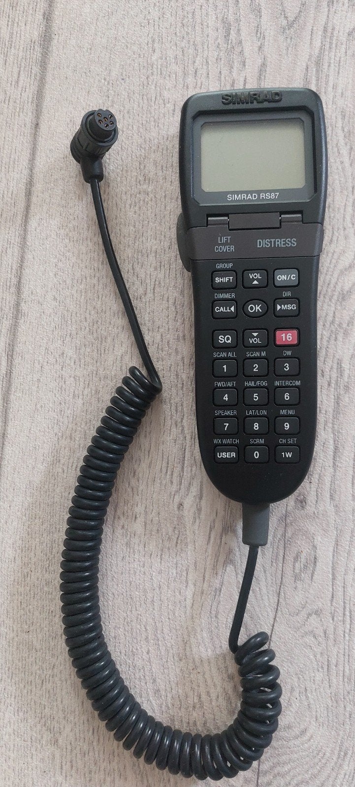Simrad RS87 handset marifoon., Ophalen of Verzenden, Zo goed als nieuw, Radio