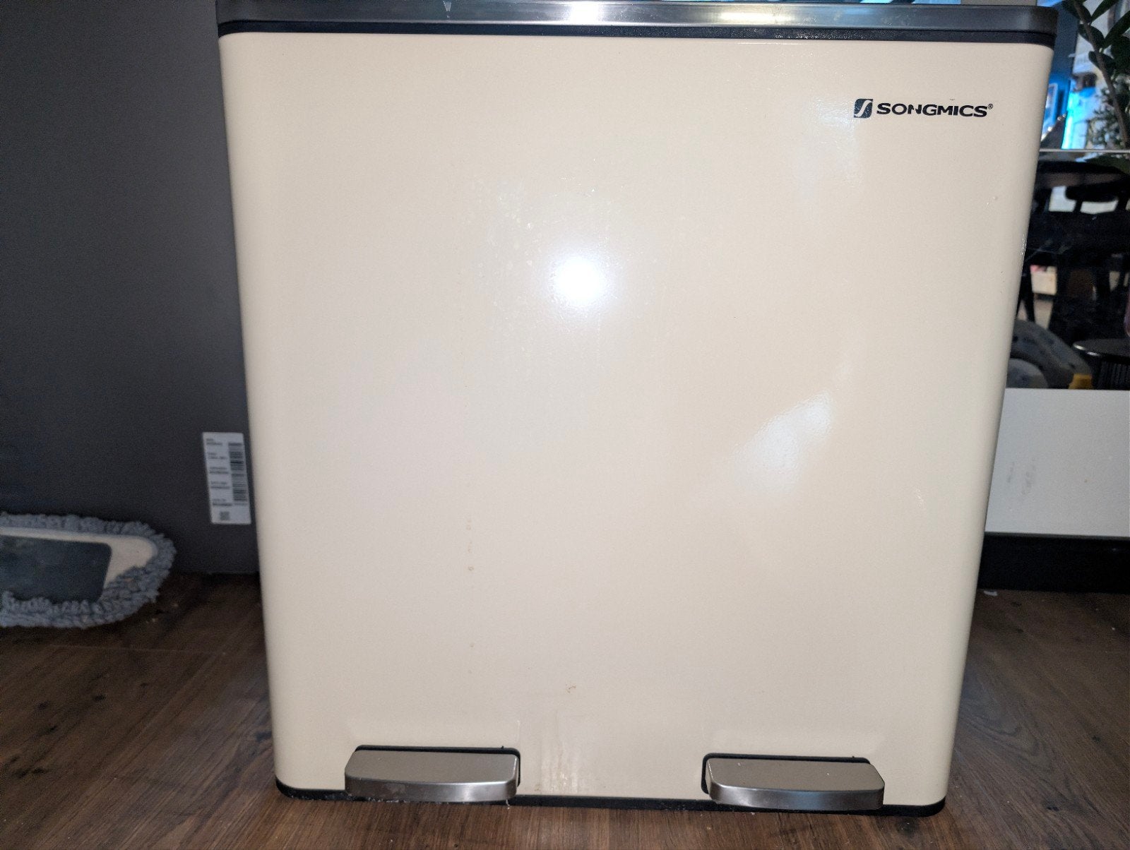Songmics afvalscheider met 2 pedalen - 2x30L, 50 – 75, Met pedaal, Ophalen of Verzenden, Metaal