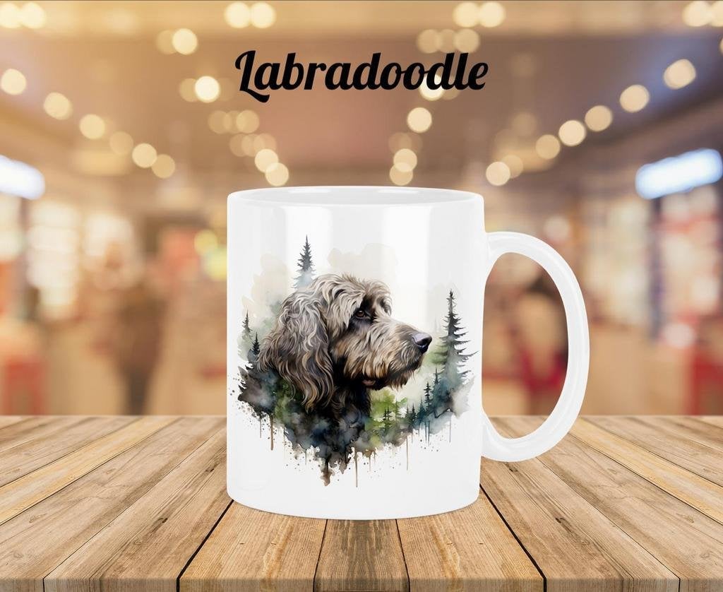 Labradoodle profiel mok, Verzenden, Nieuw