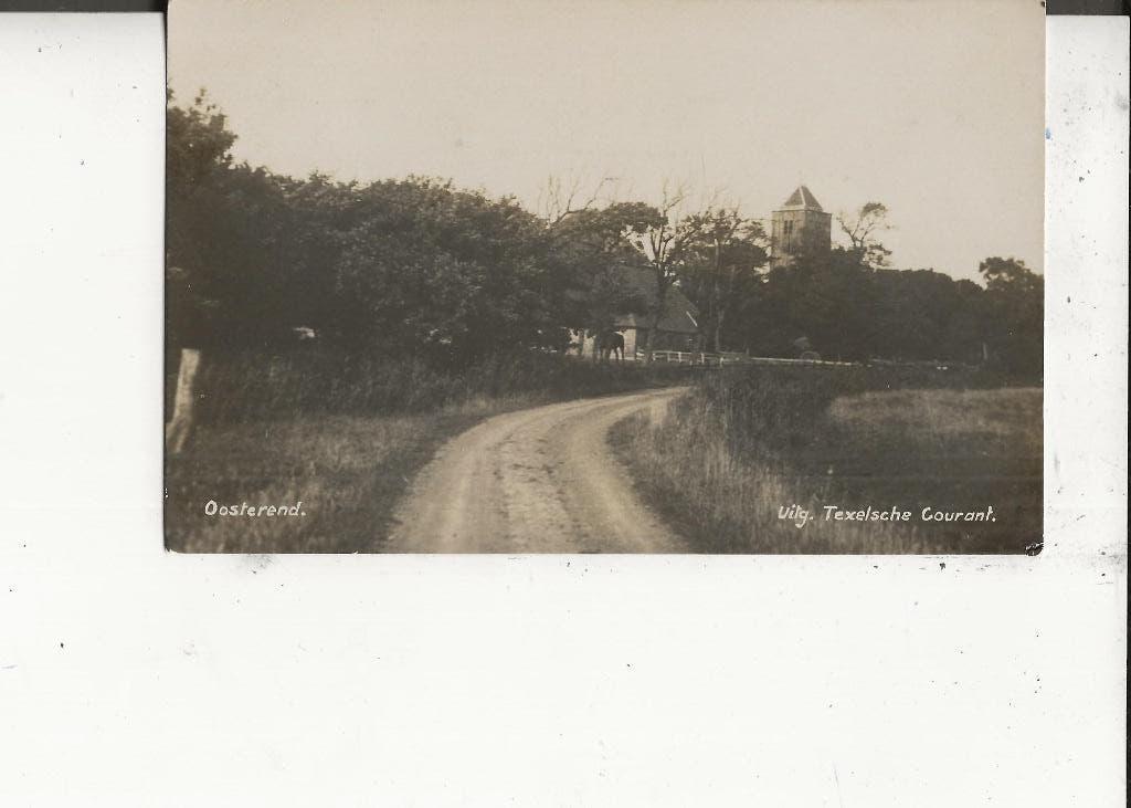 Oosterend Landweg met kerk Esperanto 14-7-1932, Verzamelen, Ophalen of Verzenden, 1920 tot 1940, Gelopen, Waddeneilanden