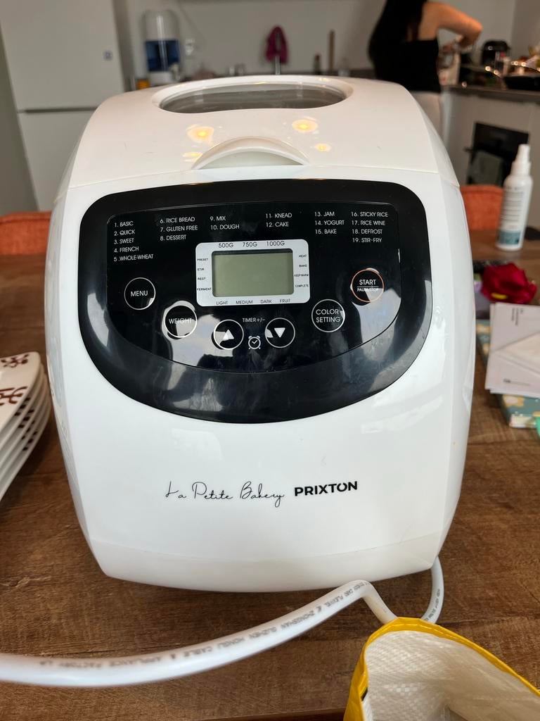 PRIXTON Broodmaker - Nieuwstaat, alleen uit verpakking, Met timer, 800 tot 1200 gram deeg, Ophalen of Verzenden, Zo goed als nieuw
