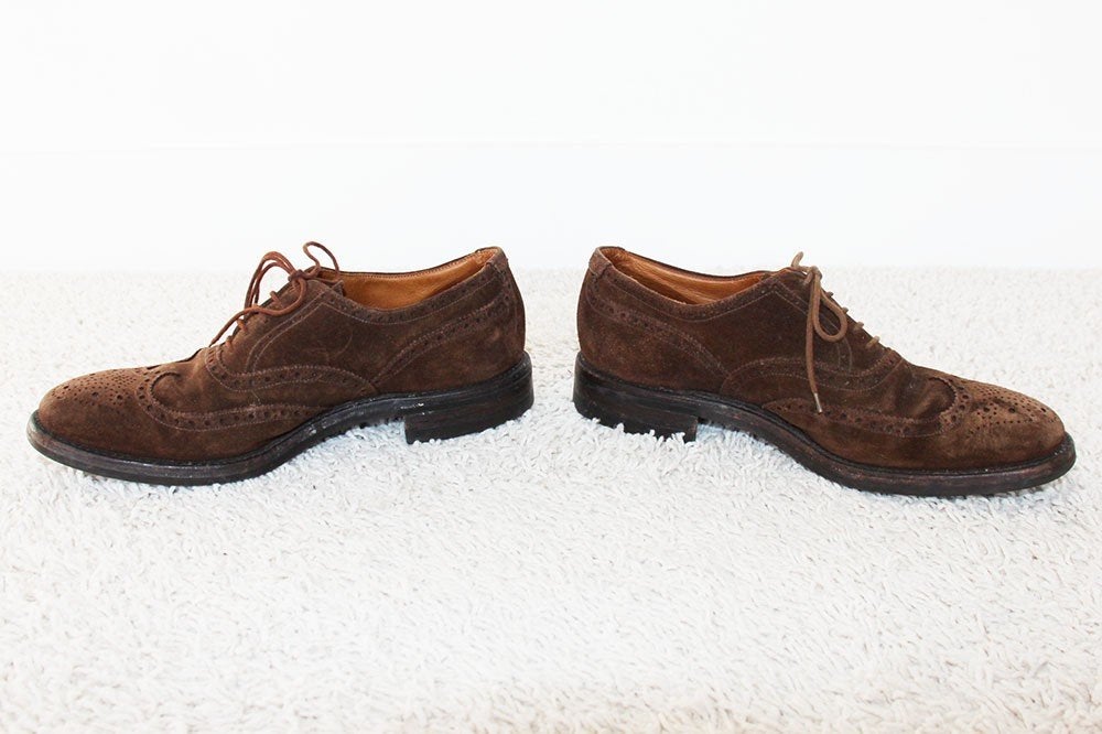 Mooie Suede Crockett & Jones Schoenen s28 (Maat 8/42) €195,-, Bruin, Ophalen of Verzenden, Zo goed als nieuw, Crockett & Jones
