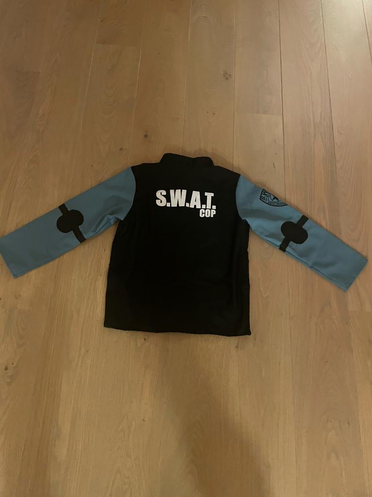 Swat cop vest carnaval maat 158, Ophalen of Verzenden, Zo goed als nieuw, Jongen, Jas