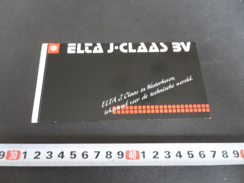 sticker Westerhoven ELTA  J. Claas bv, Ophalen, Zo goed als nieuw
