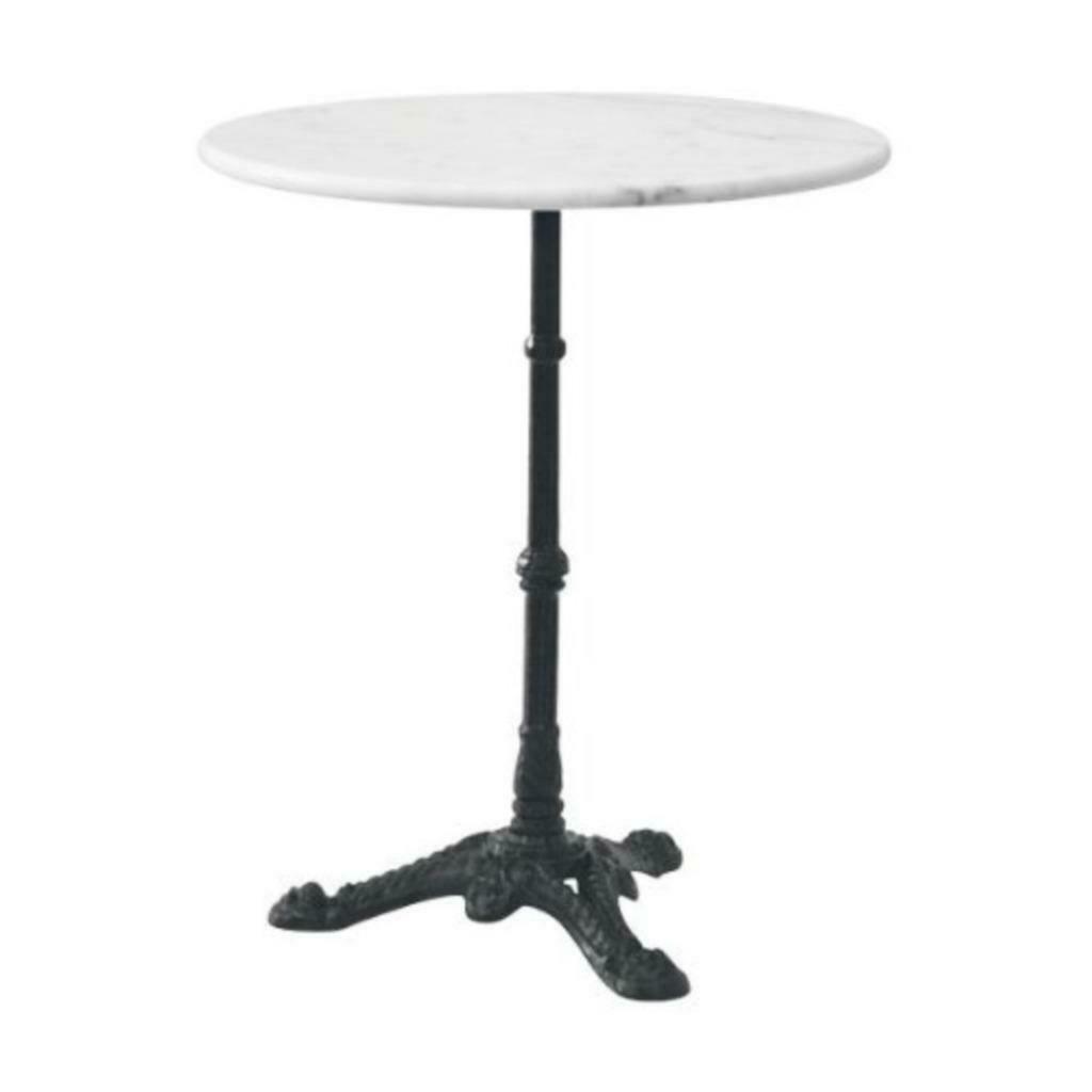 Marmer tafel met gietijzeren onderstel Ø 60 x 72 cm tafels, Ophalen of Verzenden, Nieuw, Rond
