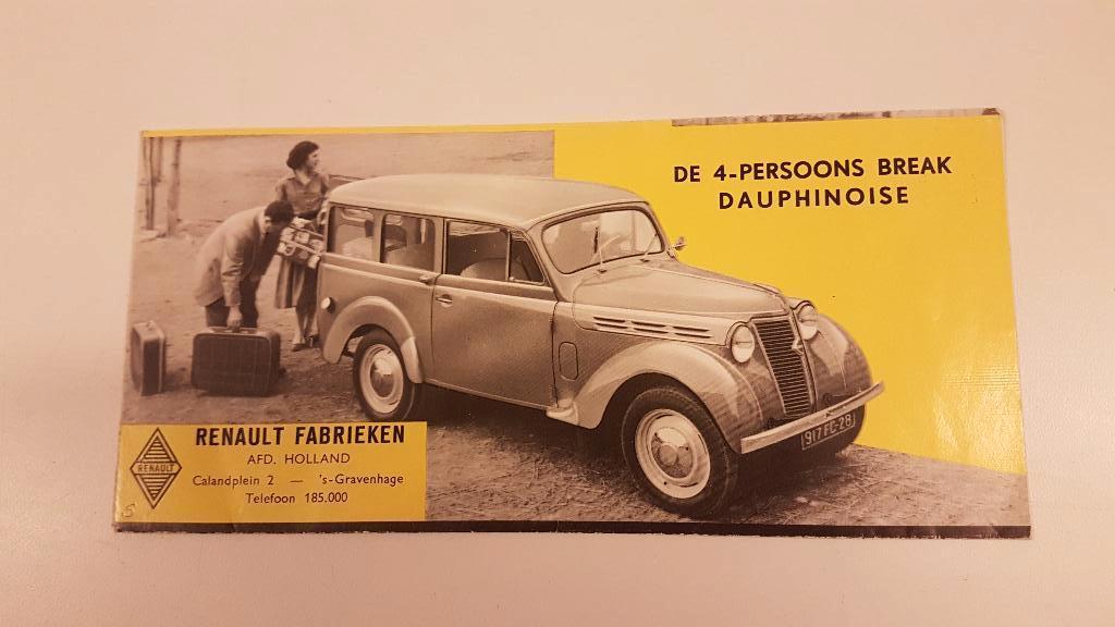 Renault Dauphinoise folder, Ophalen of Verzenden, Nieuw, Renault