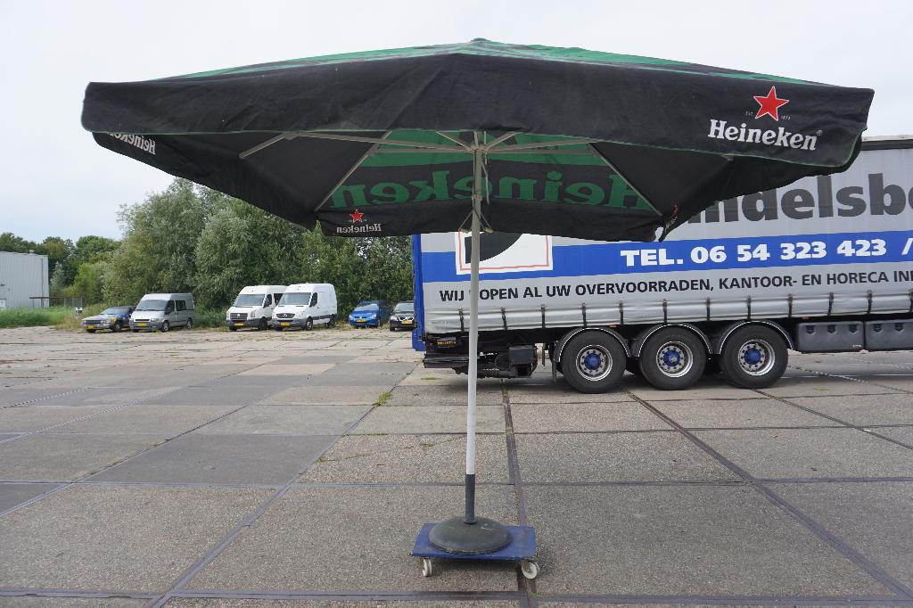 Heineken horeca parasol, parasols | 3x3, Ophalen, Gebruikt, Waterdicht, Stokparasol