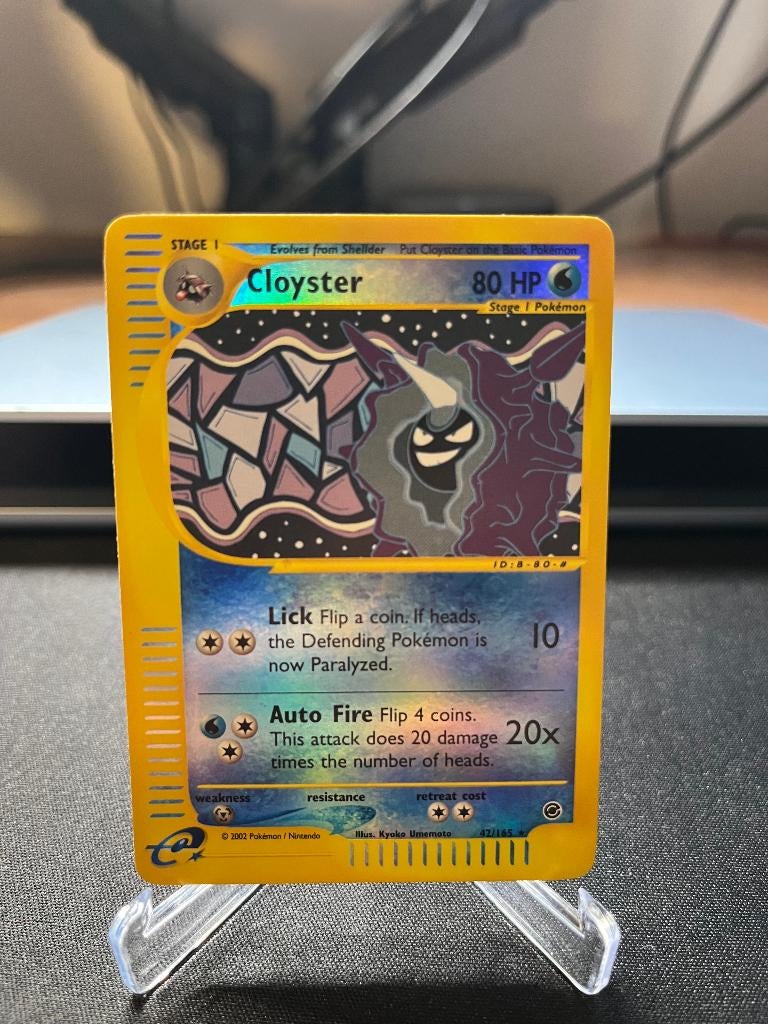 Cloyster Reverse Holo #42 Expedition Base Set, Ophalen of Verzenden, Zo goed als nieuw